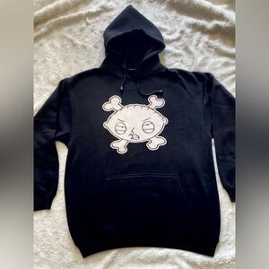 Vintage 2005 Family Guy Stewie Griffin Grunge Hoodie Sweatshirt (L)